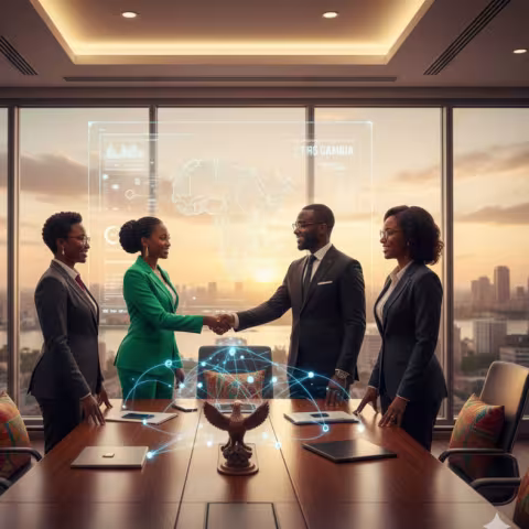 3 women and a man in meeting